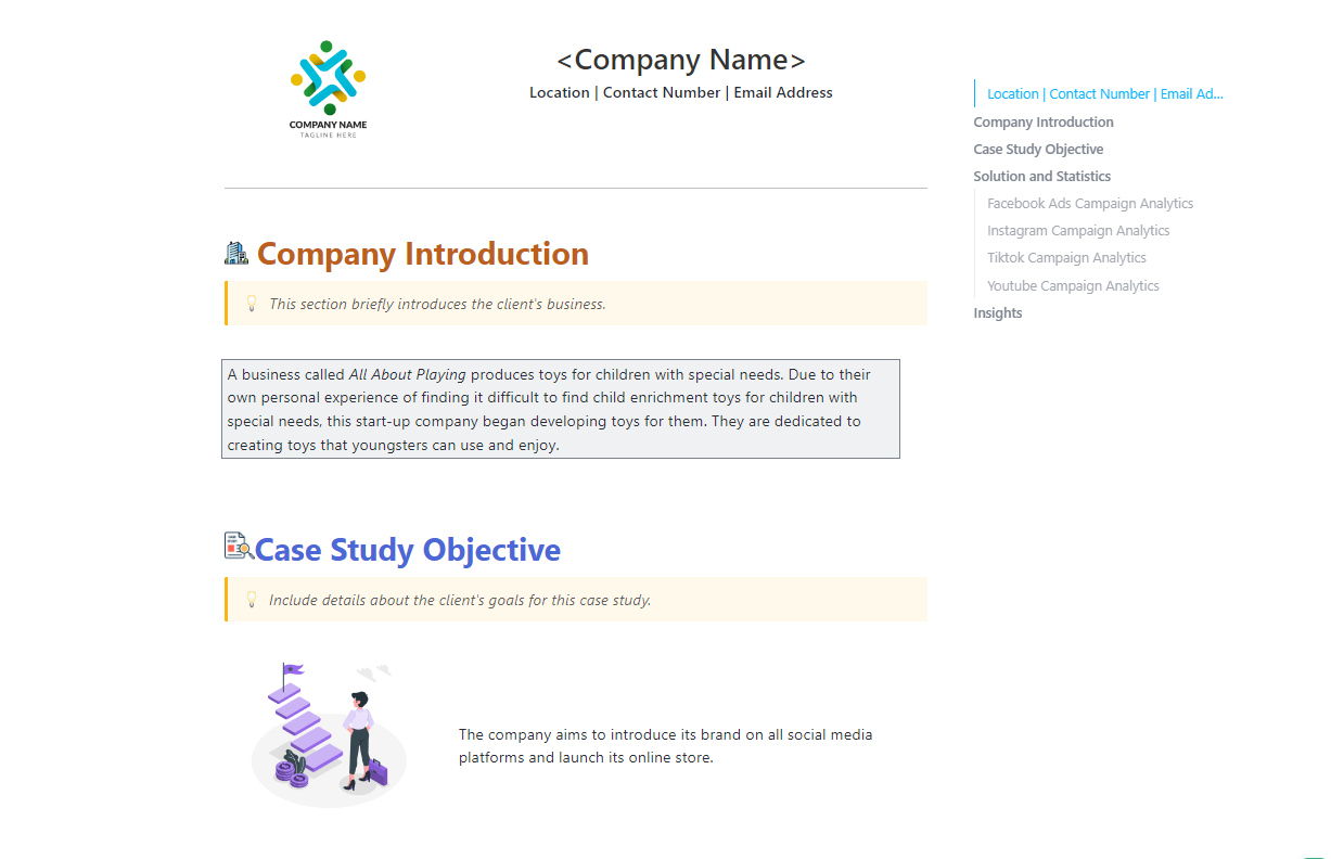 Case Study Template by ClickUp
