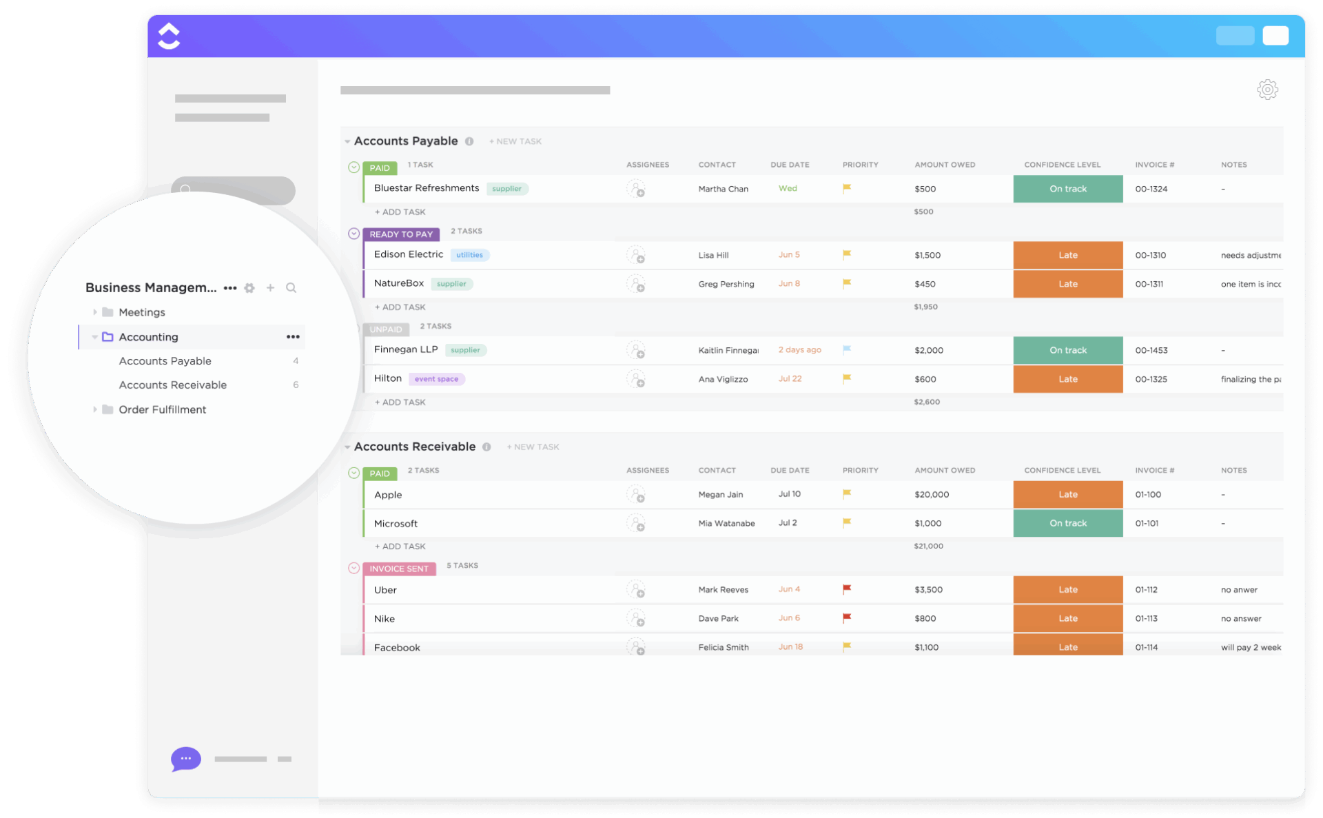 ClickUp Accounting Template