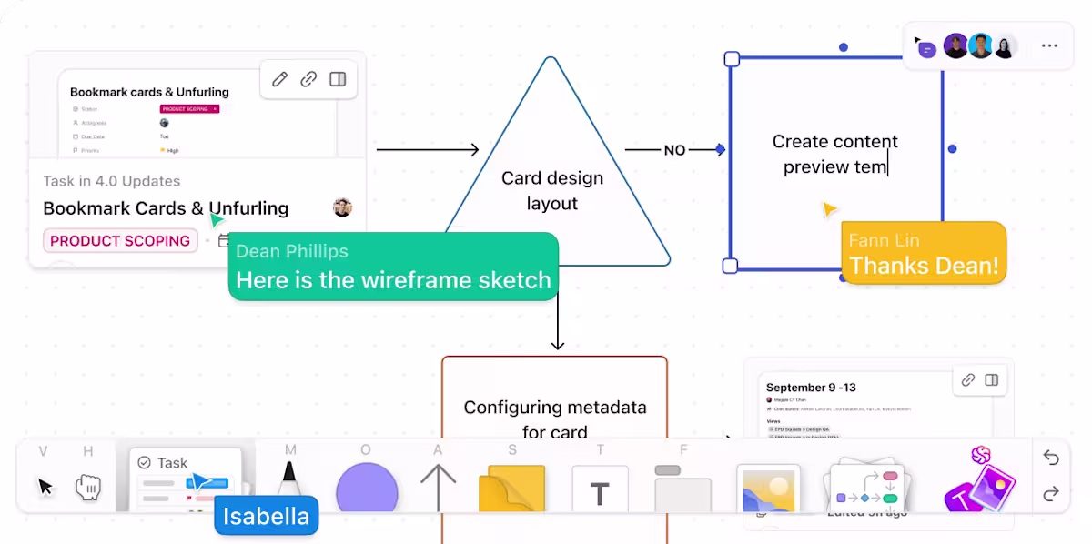 how to handle a construction project delay: ClickUp Whiteboards