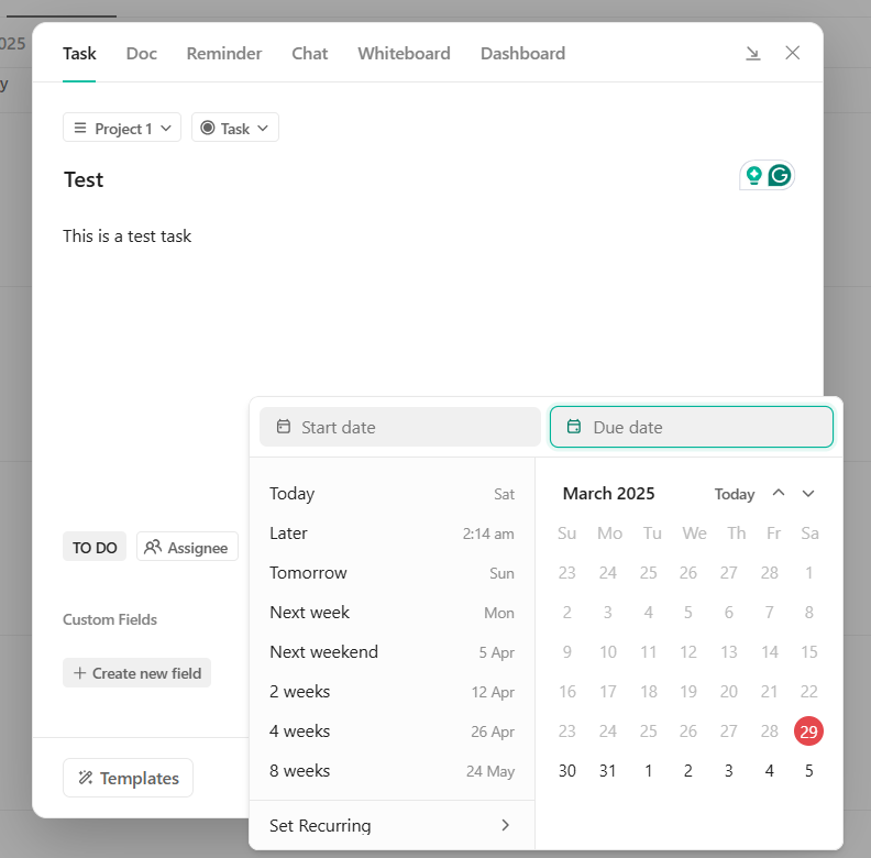 Create new tasks in Calendar View- Best Alternatives for Advanced Task & Event Management