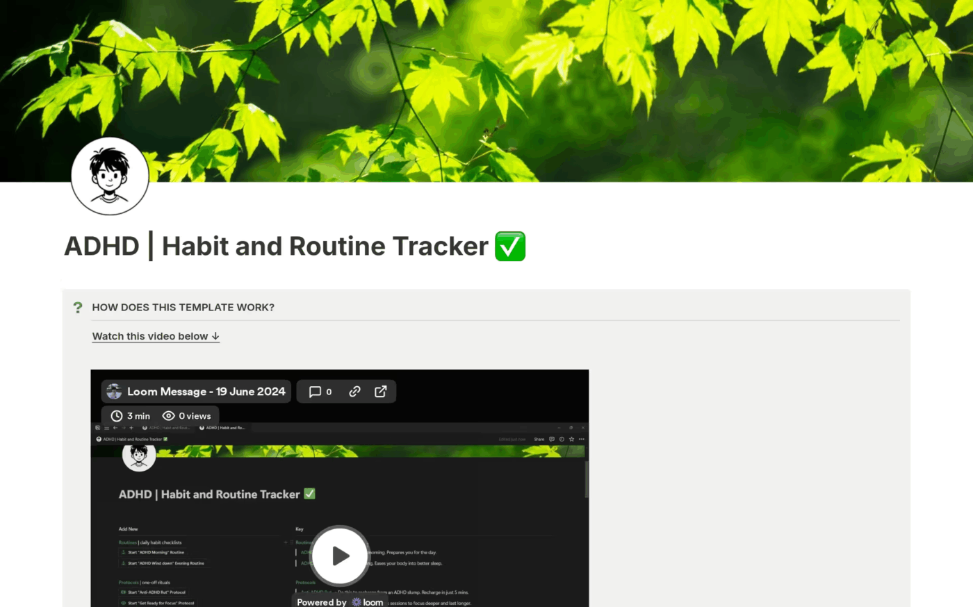 Notion ADHD Habit And Routine Tracker Template: notion adhd templates