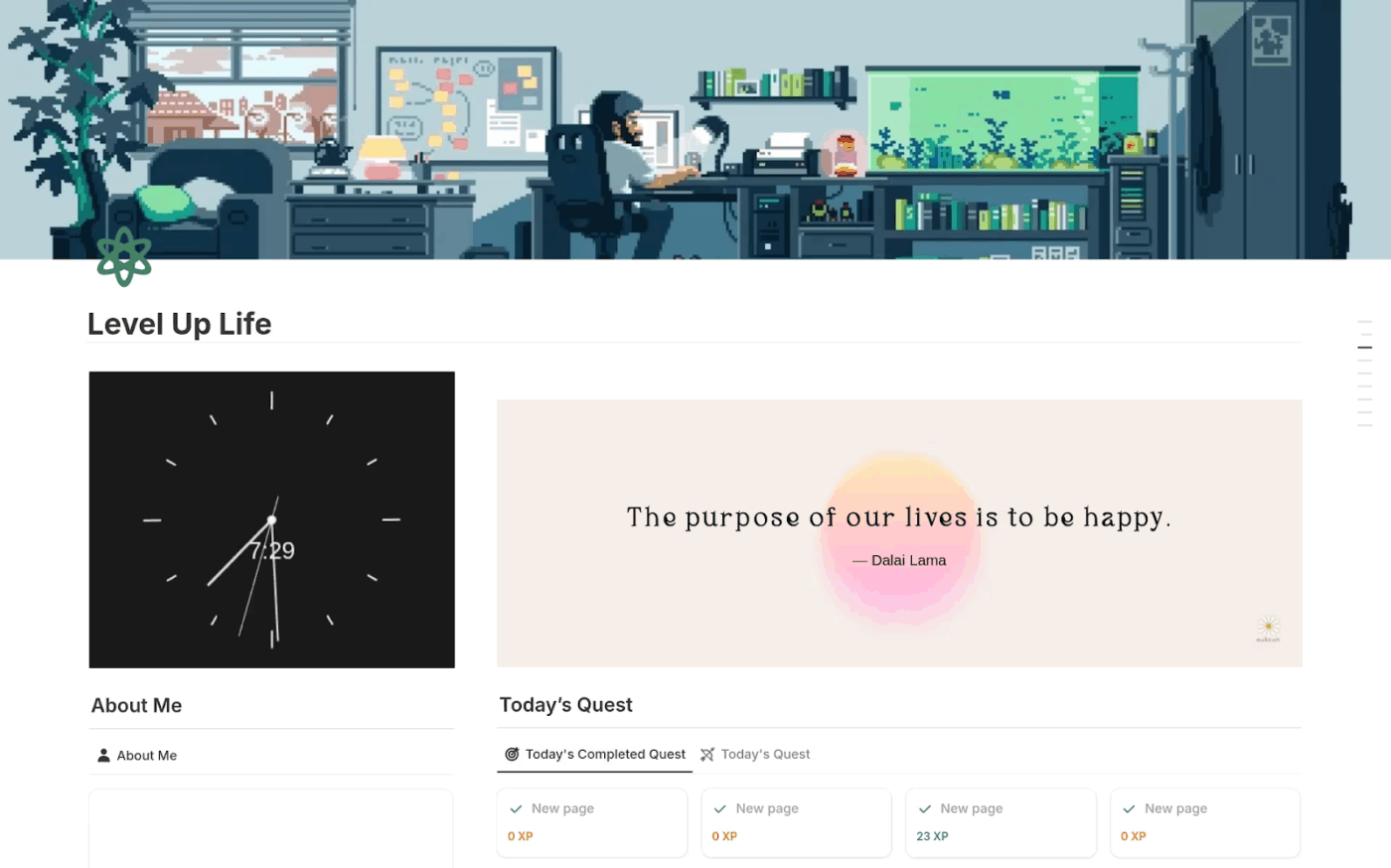 Gamify Version of Life Goals and Tasks via Notion- Notion habit tracker templates