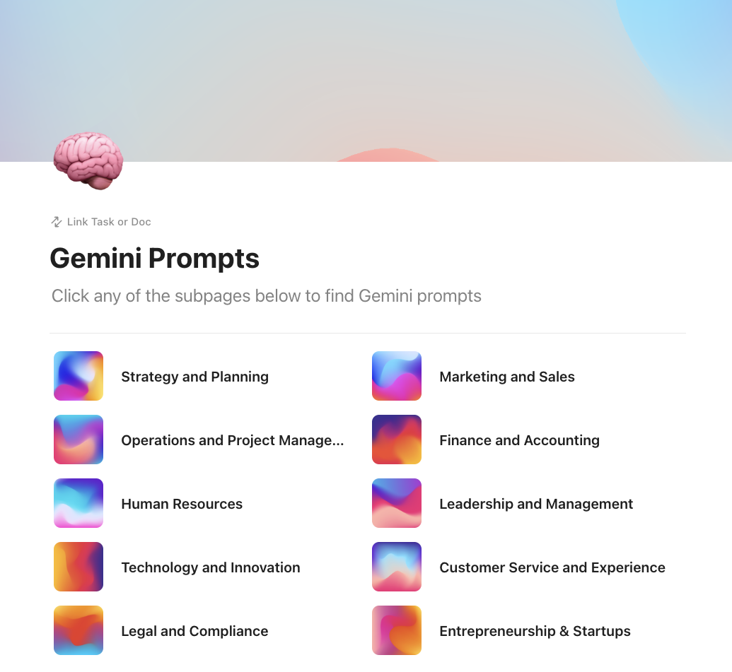 Gemini prompts