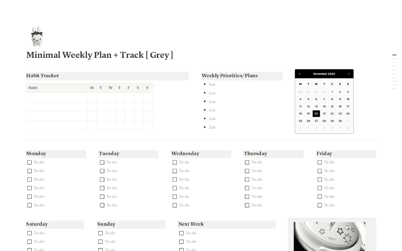 Goals and Habits Tracker via Notion- Notion habit tracker templates
