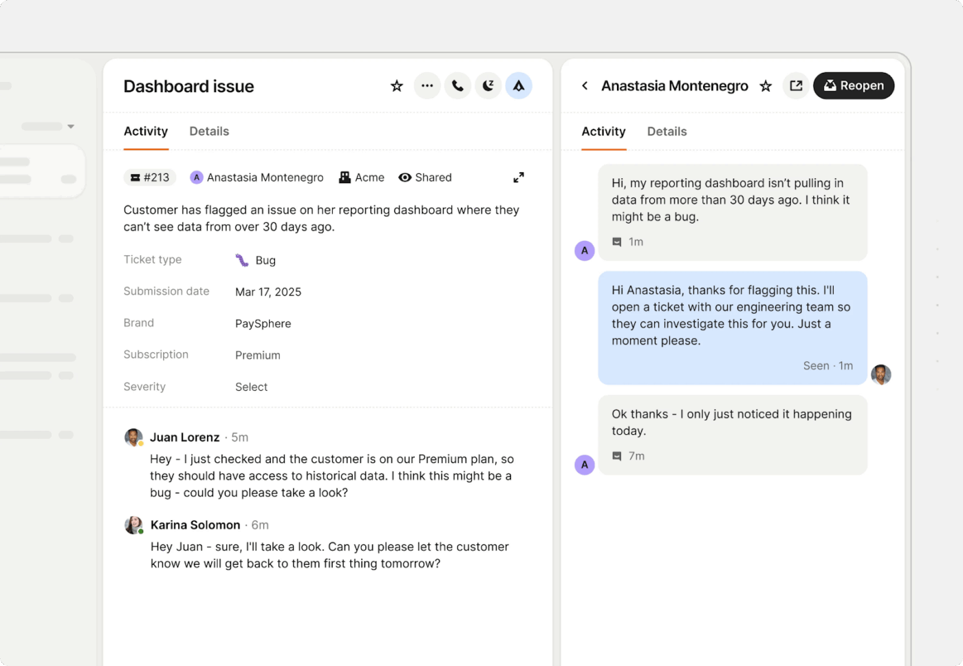 Intercom (AI 기반 지원 및 사전적 메시징에 최적)