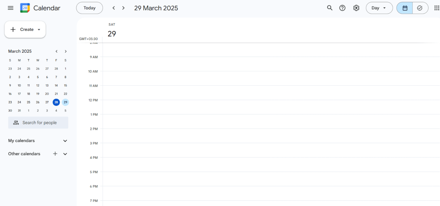 Open Google Calendar- How to create Events