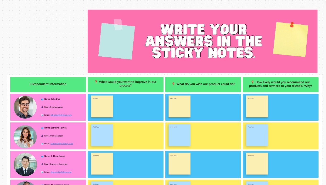 Research Whiteboard Template by ClickUp