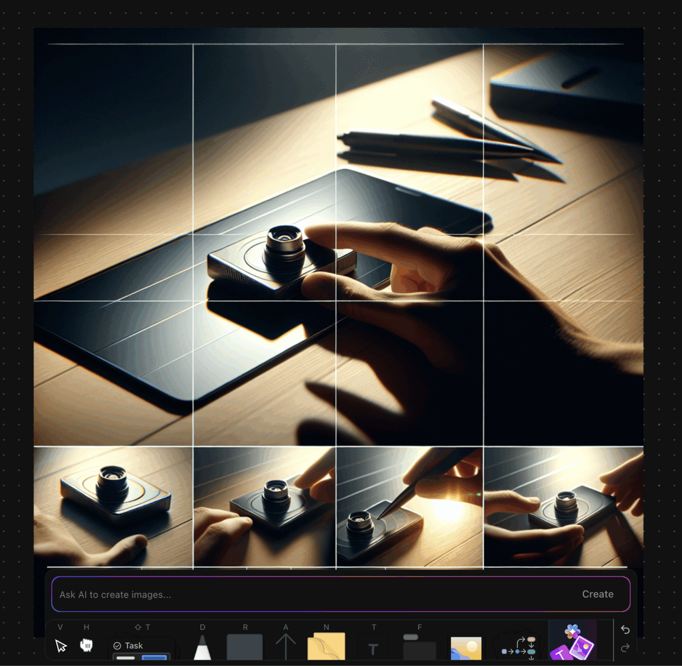 Collaborative Whiteboard in action—team members generate, organize, and assign creative work, ensuring every idea is actionable and trackable