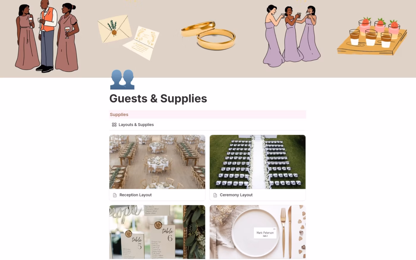 The Wedding Planner Hub by Notion