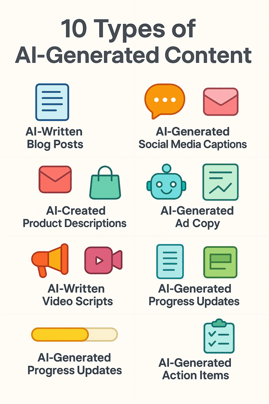 Types of AI-generated content