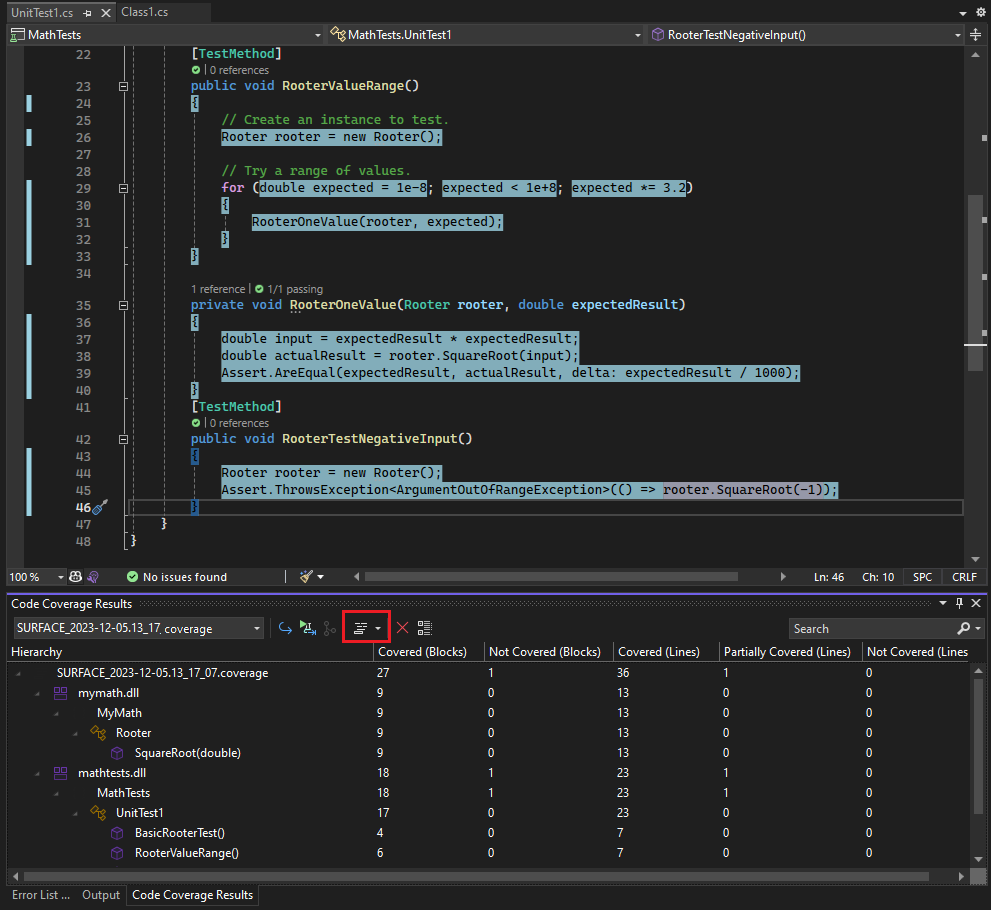 Visual Studio Code Coverage (best for .NET developers using Microsoft’s ecosystem)