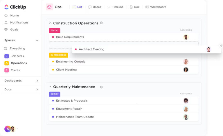 Construction Management List