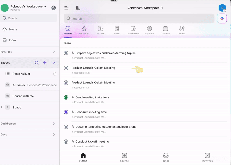 Estados personalizados de ClickUp: añade estados personalizados para reflejar tu flujo de trabajo.
