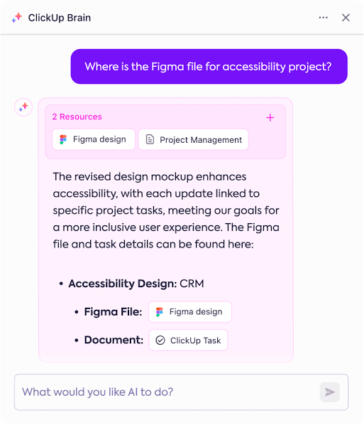 ClickUp Brain is a flexible tool to make your work easier
