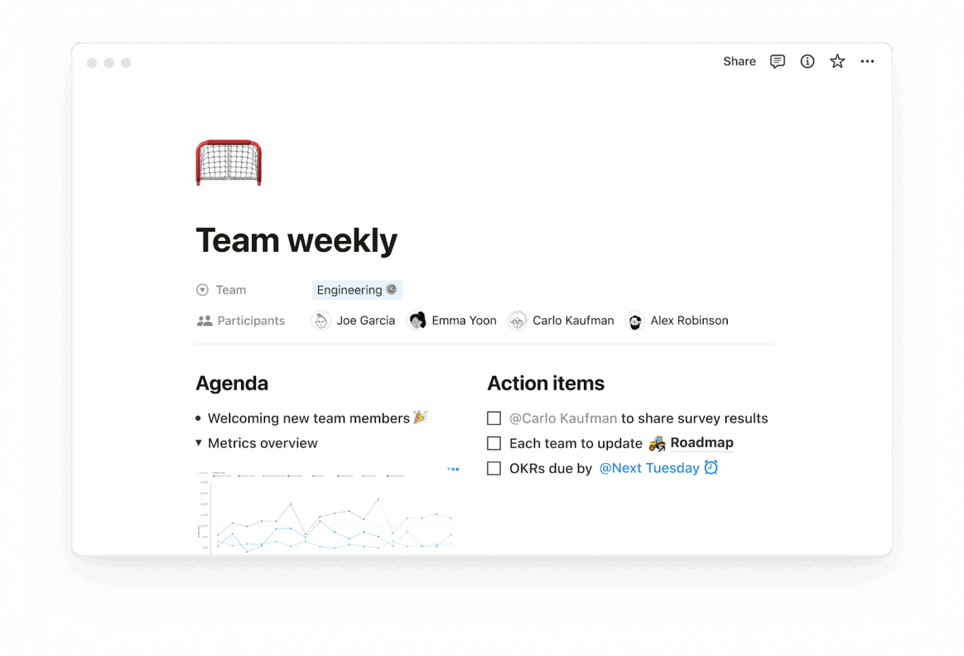 Notion focuses on a user-friendly interface with ready to use templates