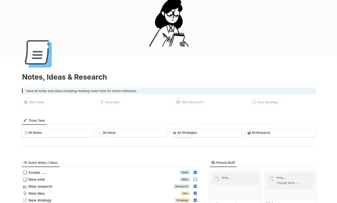 Notion Template for Personal Knowledge Management: Collect ideas, research, and notes in one organized workspace