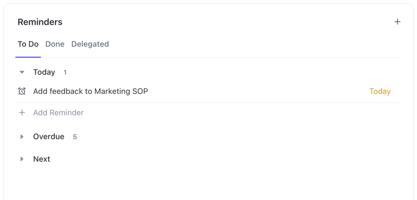 Recordatorios de ClickUp: cómo las agencias pueden realizar el seguimiento de los presupuestos de los proyectos