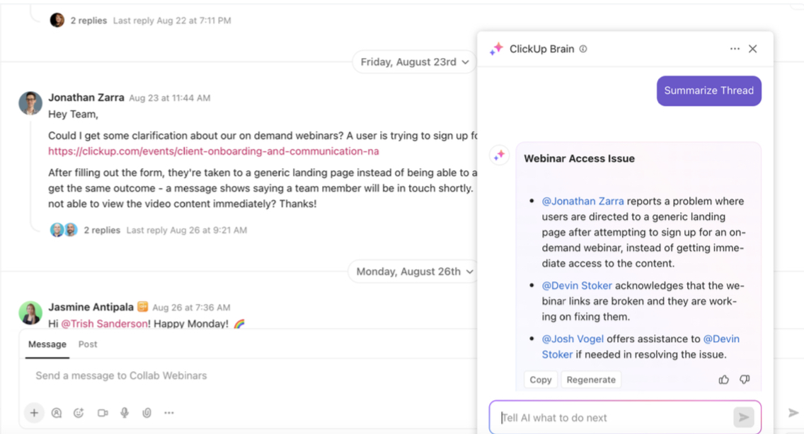 ClickUp Brain: How growth managers can align cross-functional teams for improved team performance