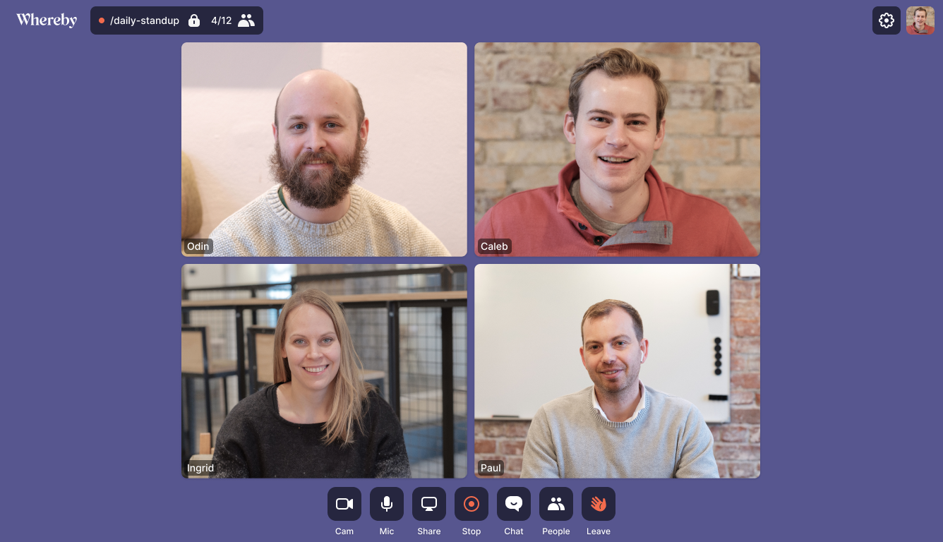 Whereby vs ClickUp SyncUp: Ensure good video quality