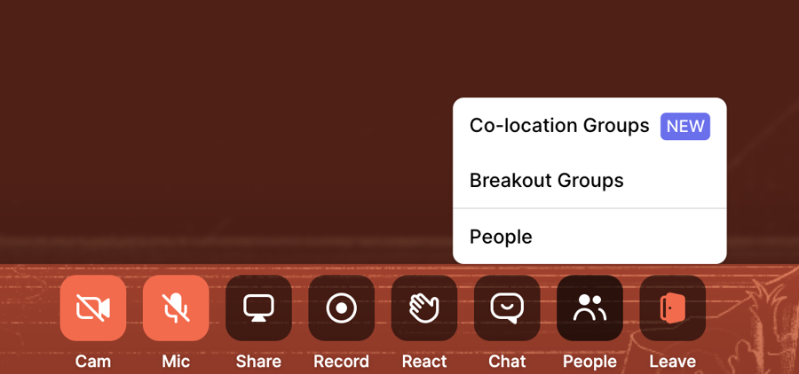 Technology to create breakout rooms in Whereby