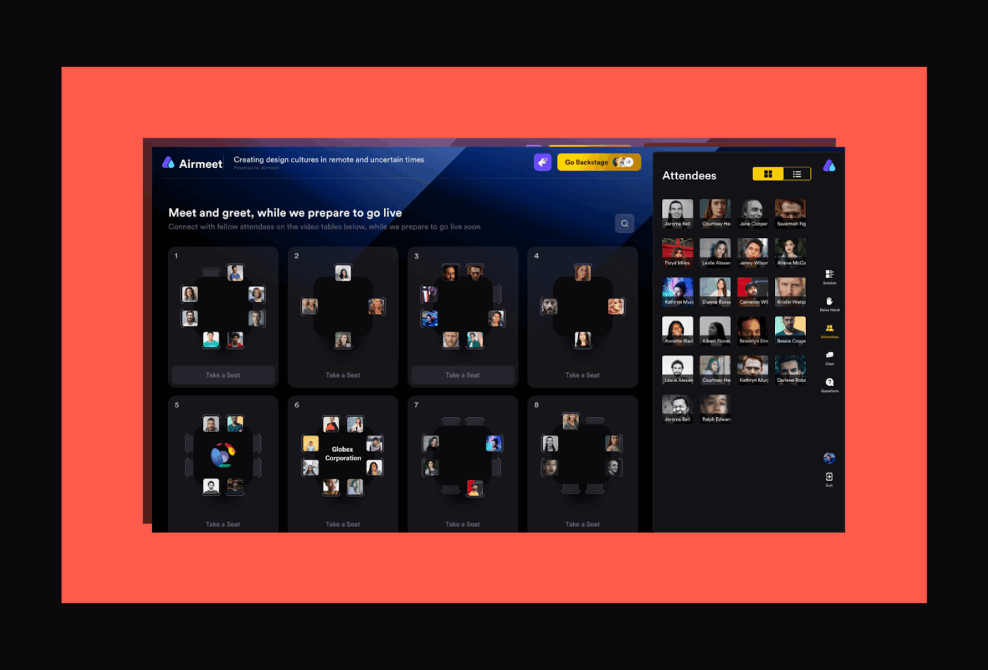Screen sharing for lead generation in Airmeet