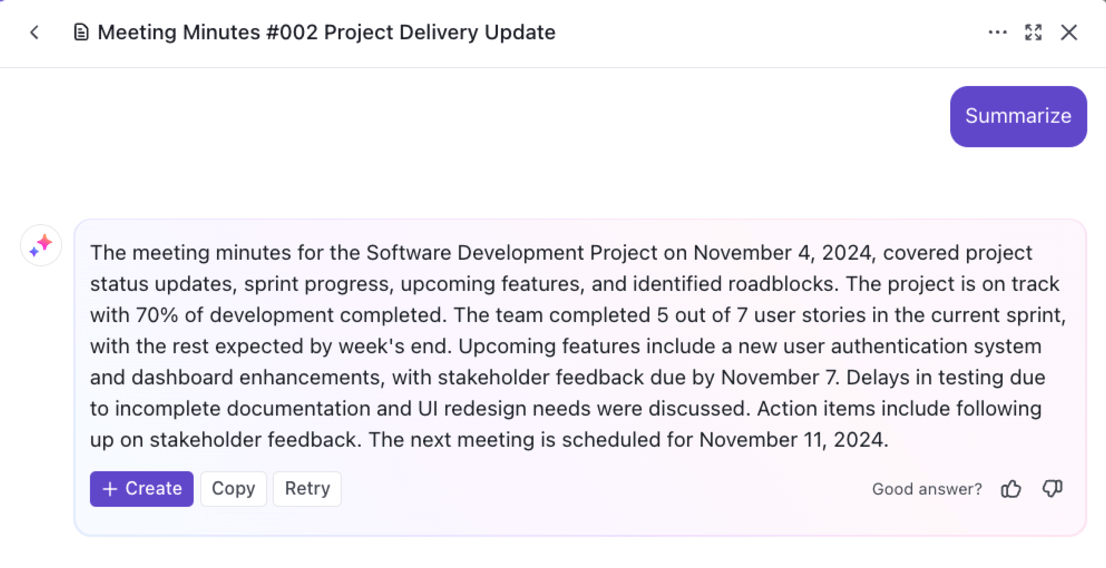 ClickUp Brain : Zoho Meeting vs ClickUp SyncUp