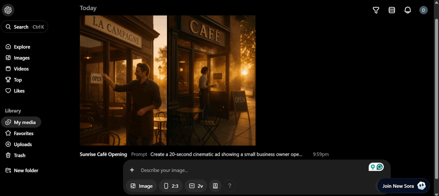 Sora AI prompts to create ads