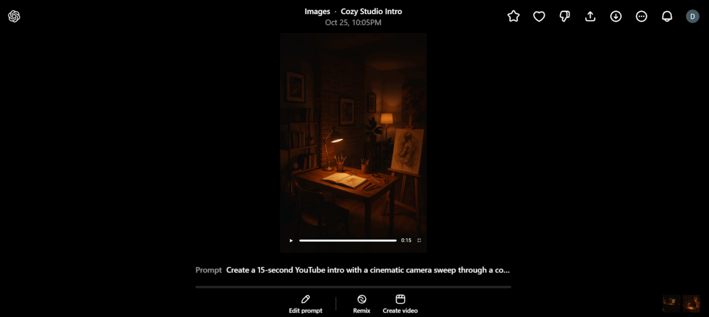 Sora AI prompts to create a cinematic style video