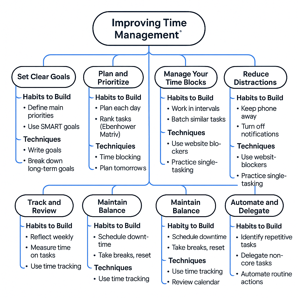 ChatGPT mind map for personal goal setting
