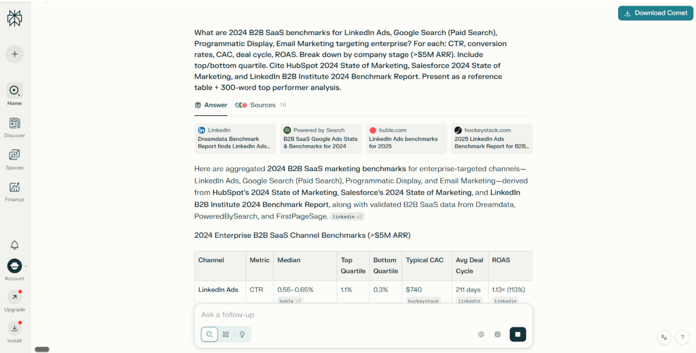 Público-alvo, segmentação geográfica e outros fatores a serem pesquisados para obter uma melhor percepção do mercado com os prompts da Perplexity AI.