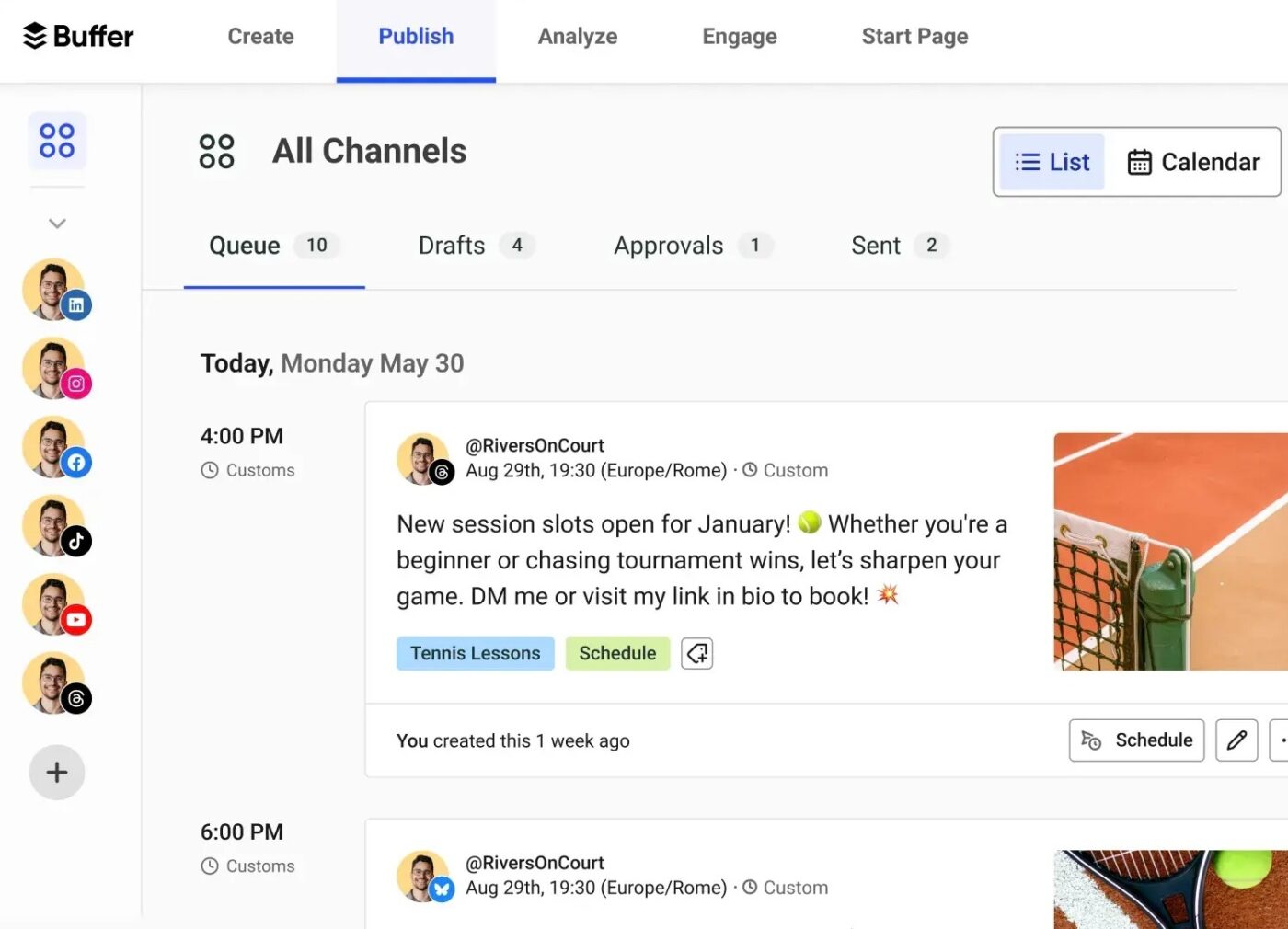 Buffer: Simplifies publishing workflows while preventing malformed data from disrupting analytics and performance tracking