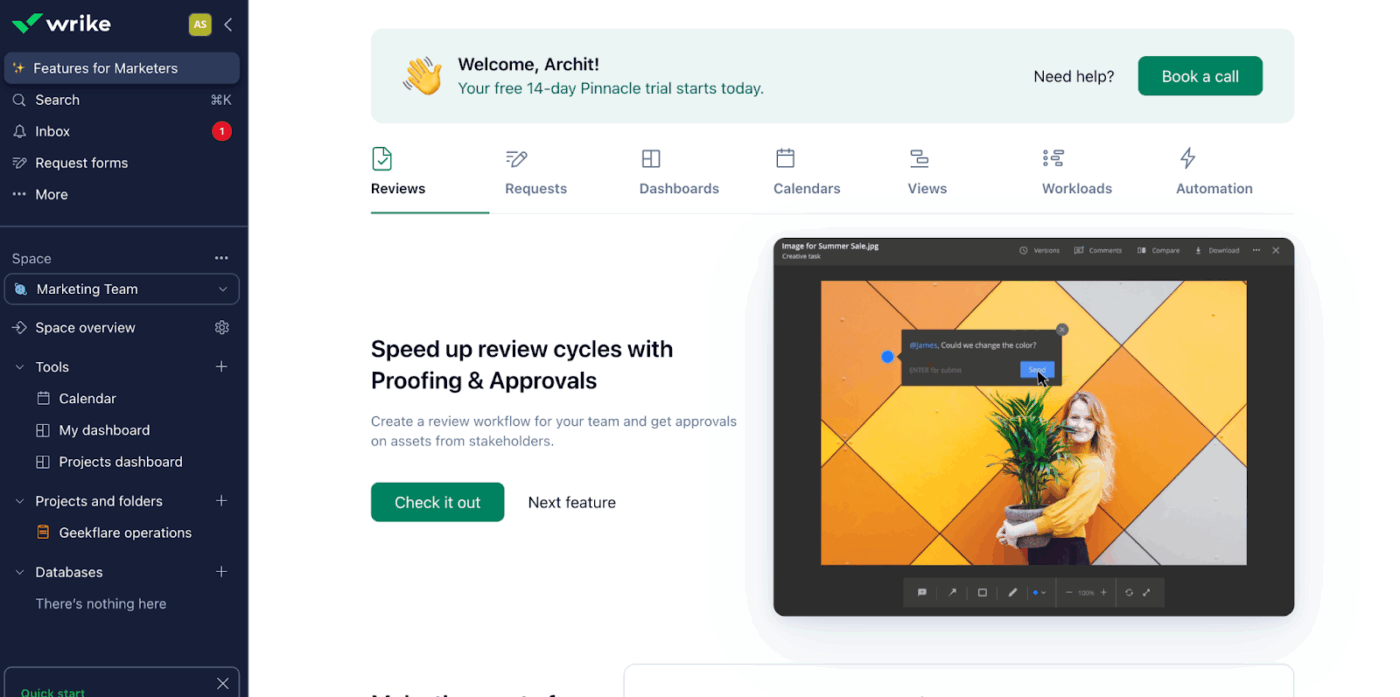 Wrike : project planning tools