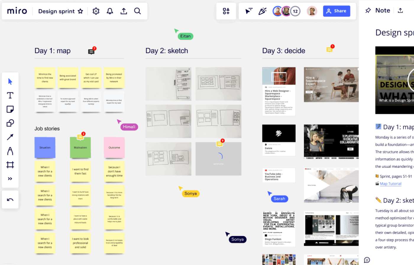 Miro : project planning tools