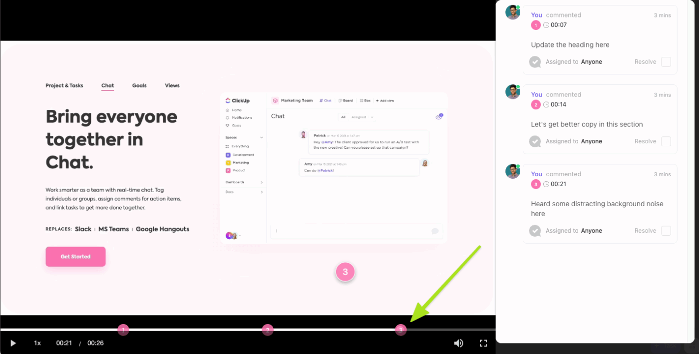 ClickUp Proofing: Ensure you use visually appealing graphics and high-quality photos with collaboration