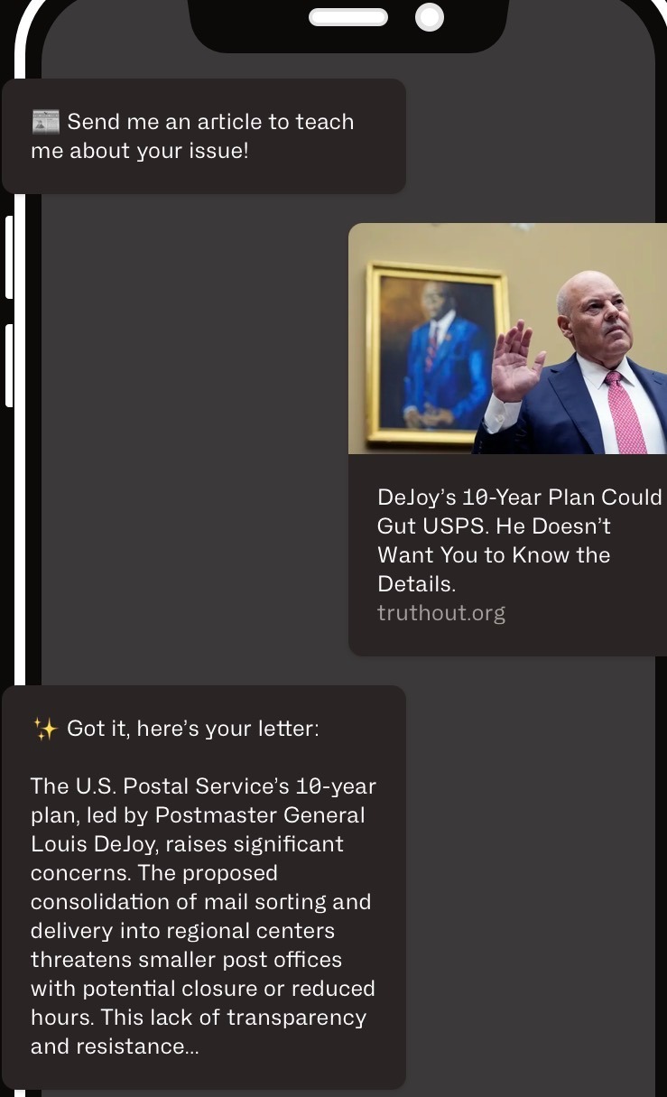 Resistbot: Civic engagement tool leveraging emerging technologies to connect citizens with representatives across country
