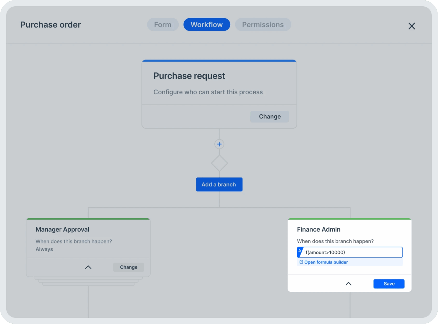 Kissflow: Drag and drop builder that lets teams map steps conditions and approvals in clear visual flows
