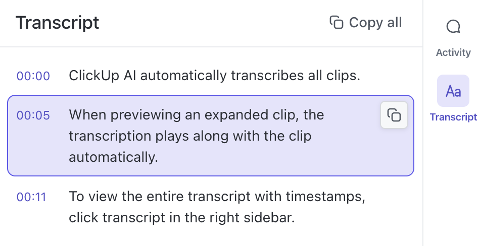 ClickUp Clips: Save even more time on sharing information