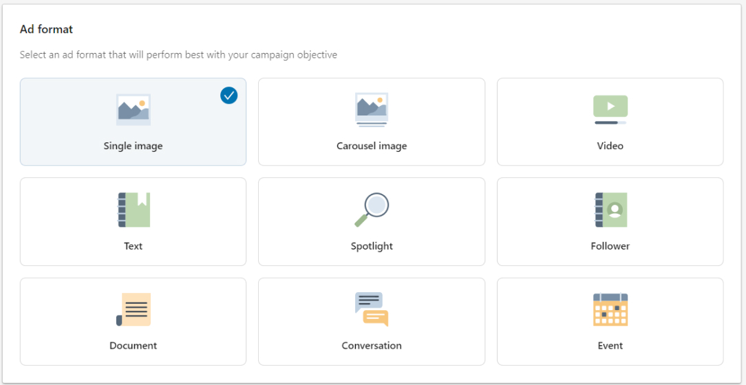How you appear in the LinkedIn feed with different ad formats