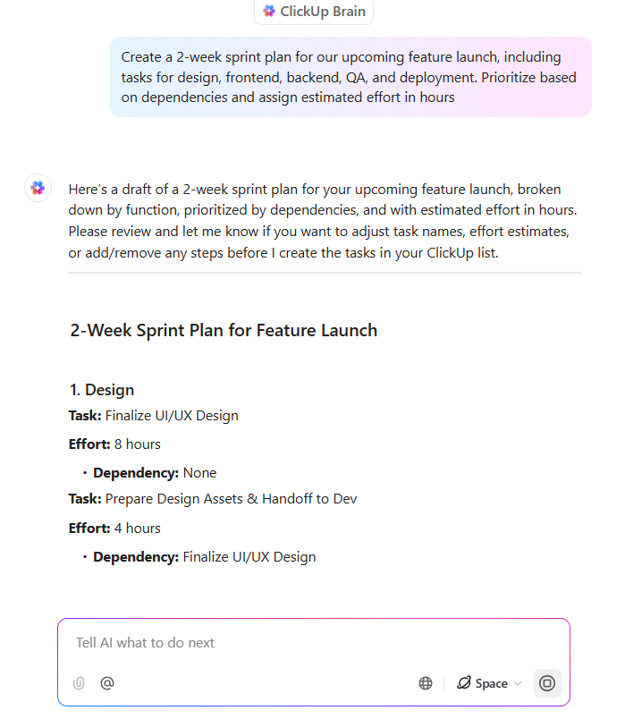 ClickUp Brain- How to Use Lovable AI