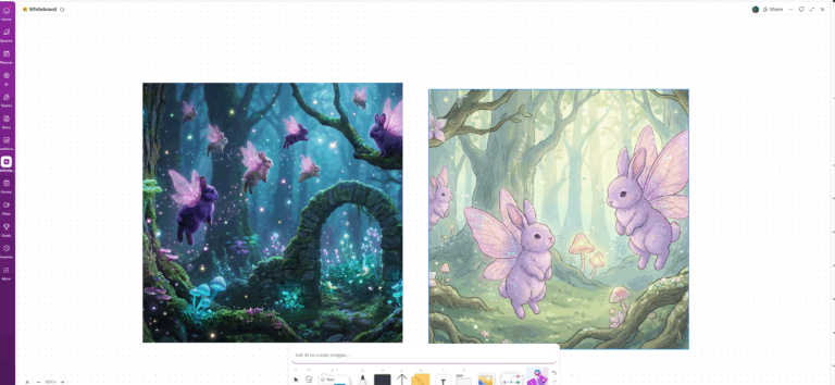 ClickUp Brain generate images in ClickUp Whiteboards