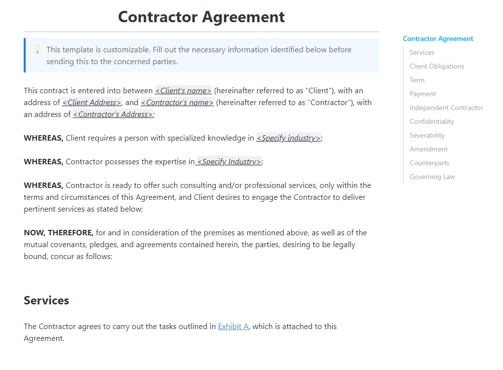 ClickUp Contract Agreement Template - Legal Template