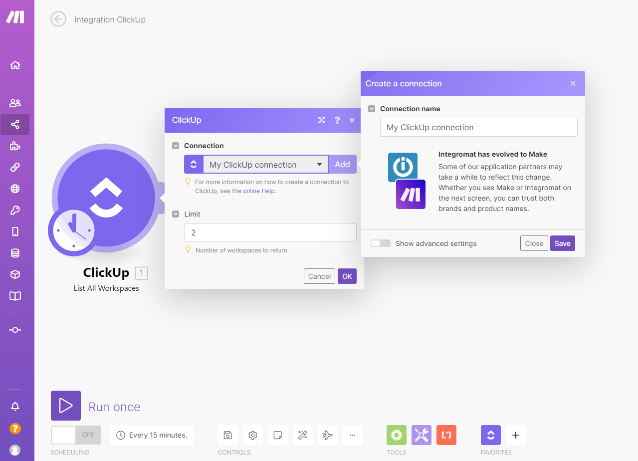 ClickUp Integrations and APIs- stock sentiment analysis