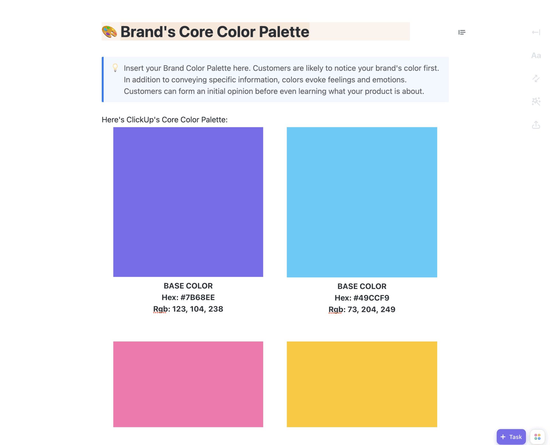 ClickUp Logo Style Guide Template