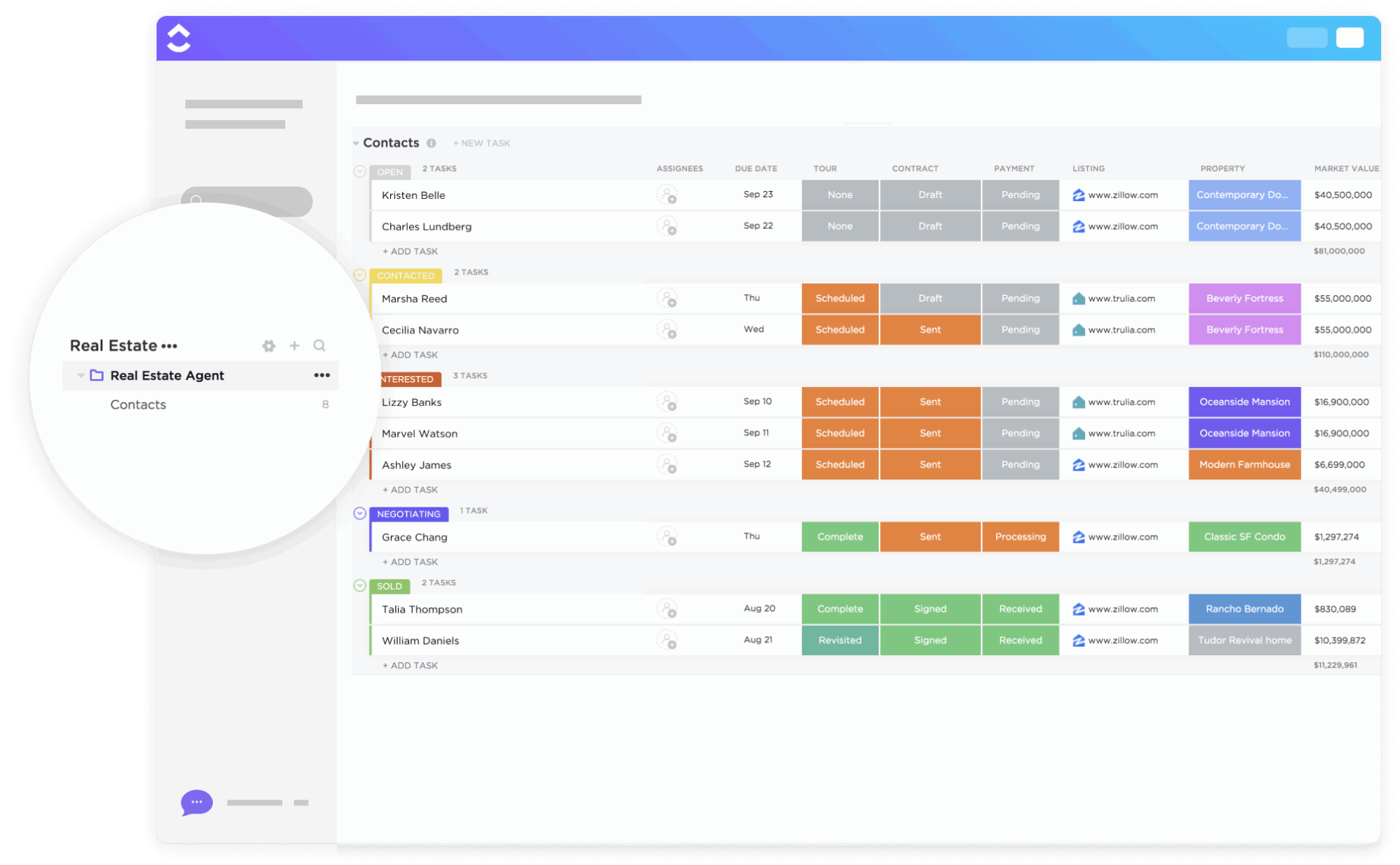 ClickUp Real Estate Agent