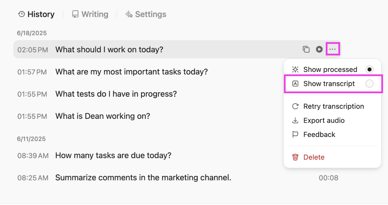 ClickUp Talk To Text in BrainMax