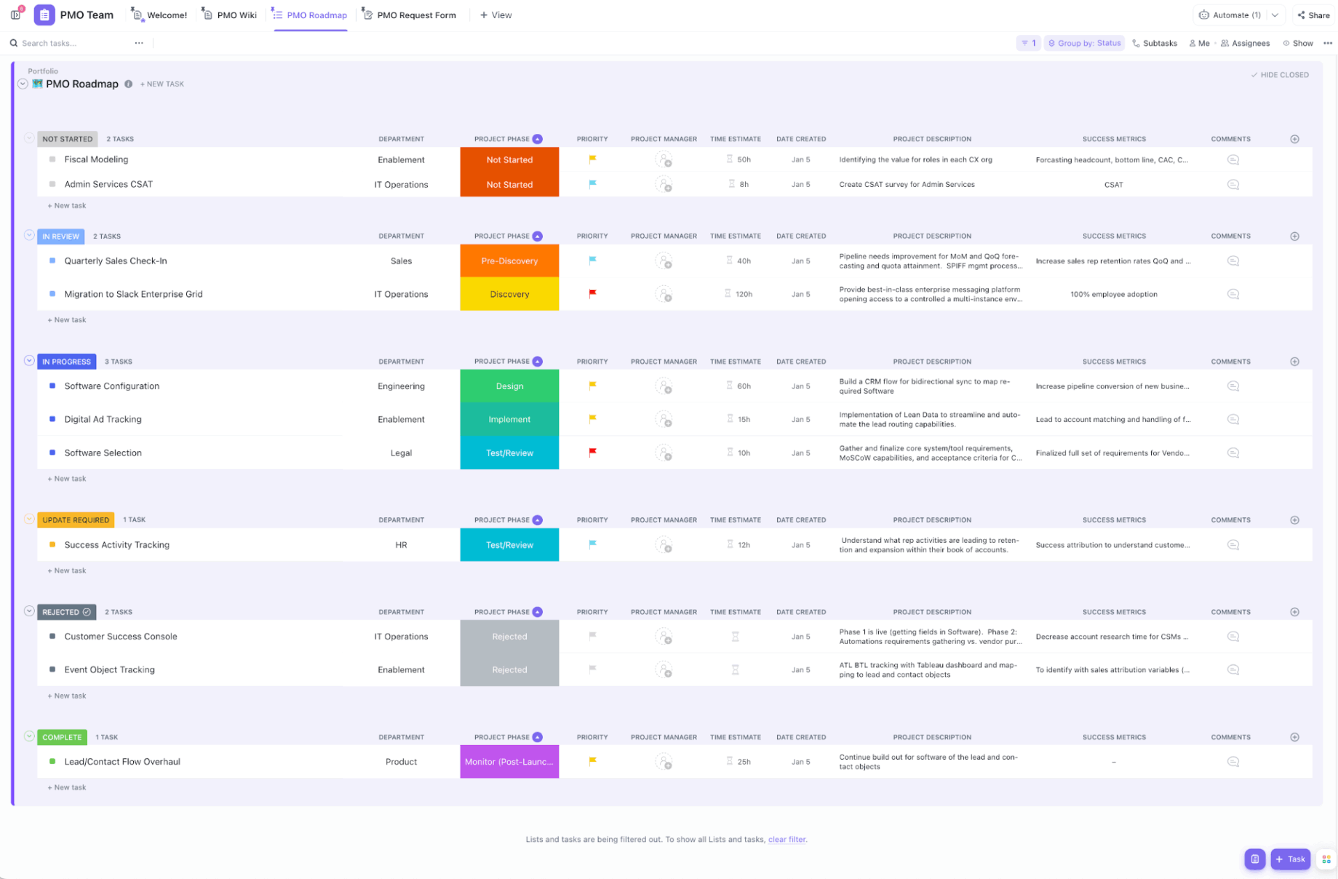 Deliver projects faster with one workspace that connects tasks, timelines, and teams using ClickUp Project Management Template
