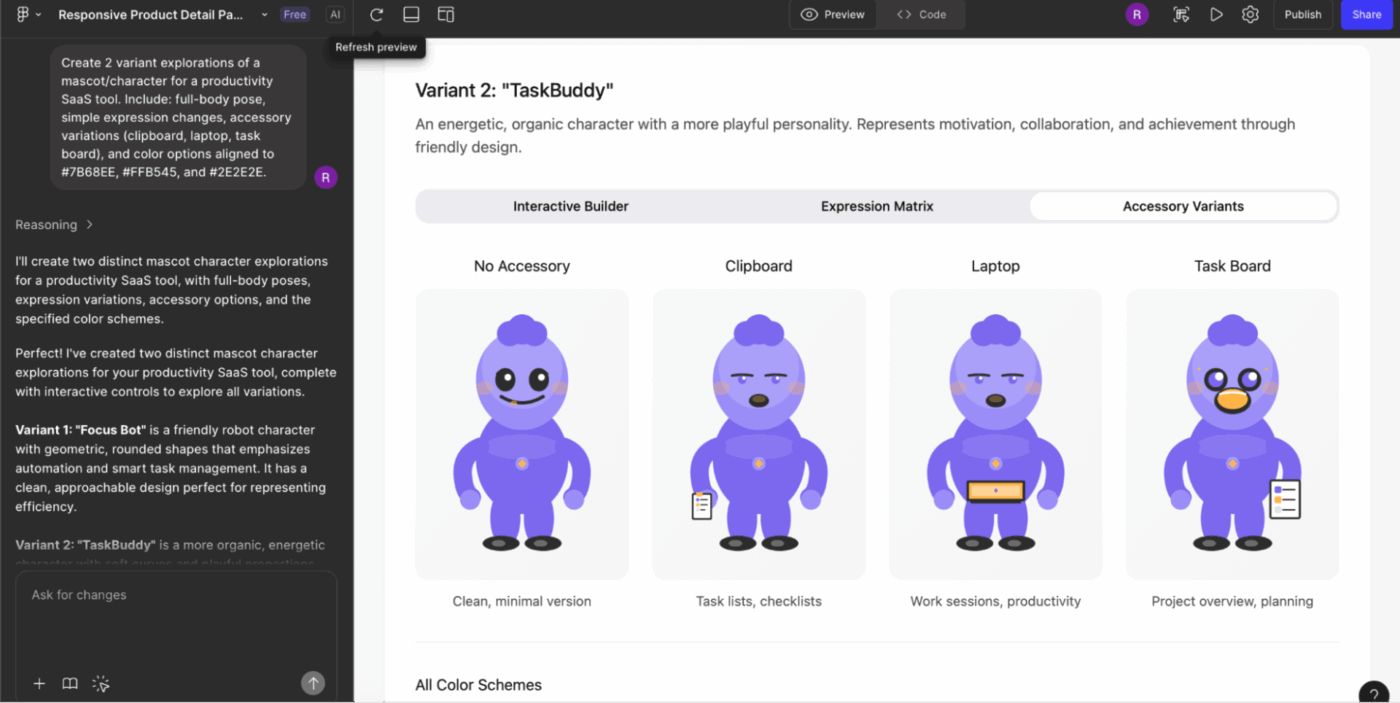 Figma AI prompts to press enter and view image