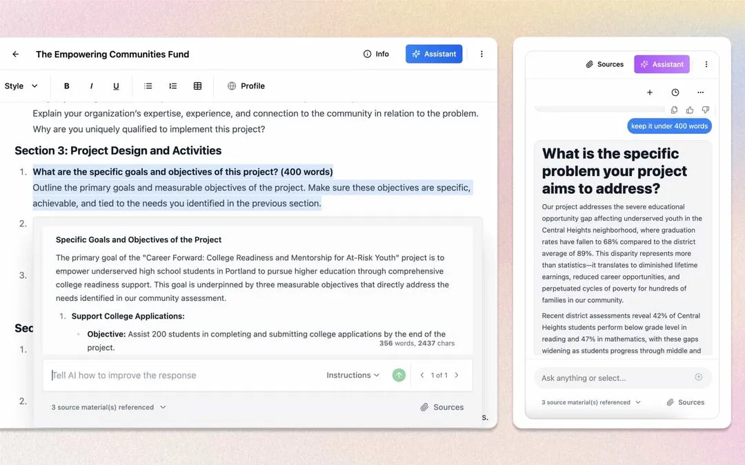 Hibe Yazımı Takımları için Grantable_AI Araçları