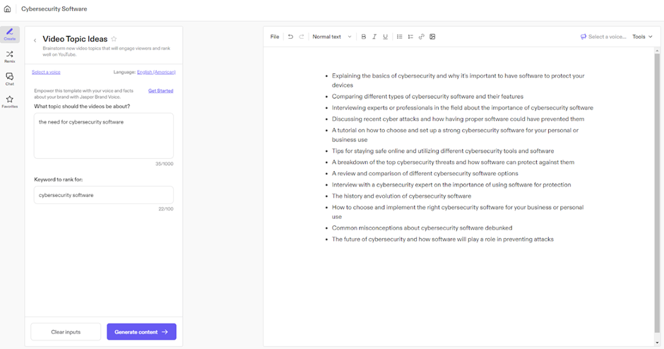 Jasper AI (Best for marketing teams that need scale and speed): writingmate ai alternatives