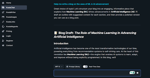 Koala AI (Best for long-form SEO content at scale): writingmate ai alternatives